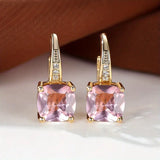 MYSTIC SAPPHIRE STONE HOOP EARRINGS | GOLD JEWELLERY II