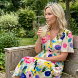 MIRABEL | SWING SLEEVE GATHERED WAIST FLORAL DRESS