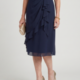 EIRA | SHORT SLEEVE LAYERED HEM MIDI DRESS