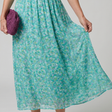 JUNA | SHORT SLEEVE DITSY FLORAL MIDI DRESS