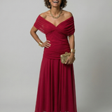 CALEN | OFF-SHOULDER FLOW MIDI DRESS