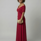 CALEN | OFF-SHOULDER FLOW MIDI DRESS