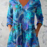 APRIL | LONG V-NECK BLOUSE