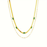 DOUBLE LAYER RETRO NECKLACE | GOLD JEWELLERY