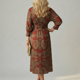 LUNE | NATURAL WRAP MIDI DRESS