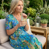 MIRABEL | SWING SLEEVE GATHERED WAIST FLORAL DRESS