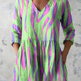 LYLA | LONG V-NECK BLOUSE