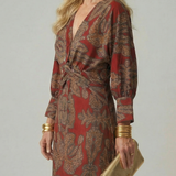 LUNE | NATURAL WRAP MIDI DRESS