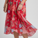 MIRABEL | SWING SLEEVE GATHERED WAIST FLORAL DRESS