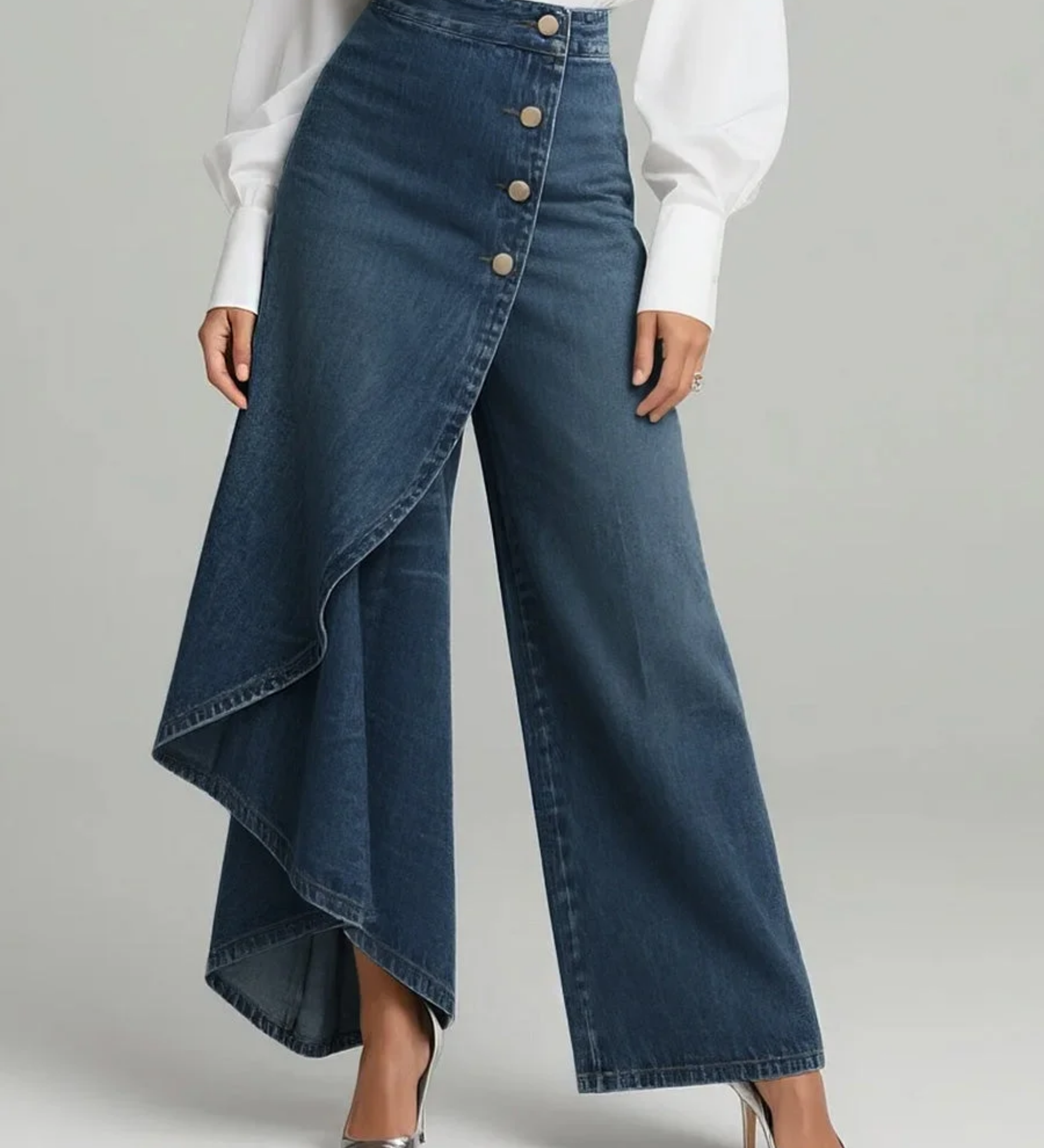 AMÉLIE - WRAP DENIM PANTS