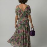 CALEN | OFF-SHOULDER FLOW MIDI DRESS