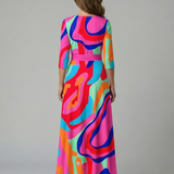CELINE | WRAP COLLAR MIDI DRESS