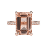 MORGANITE PAVÉ RING | ROSE GOLD JEWELLERY