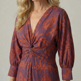 LUNE | NATURAL WRAP MIDI DRESS II