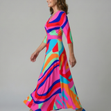 CELINE | WRAP COLLAR MIDI DRESS