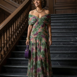 CALEN | OFF-SHOULDER FLOW MIDI DRESS