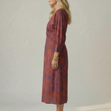 LUNE | NATURAL WRAP MIDI DRESS