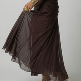 CALEN | OFF-SHOULDER FLOW MIDI DRESS