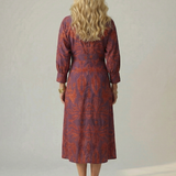 LUNE | NATURAL WRAP MIDI DRESS