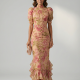 VIANNE | SANFTES MAXIKLEID MIT HOHEM KRAGEN