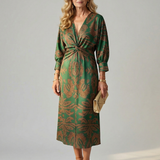 LUNE | NATURAL WRAP MIDI DRESS II
