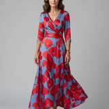 CELINE | WRAP COLLAR MIDI DRESS