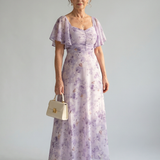 VAELIS | FLUTTER SLEEVE MIDI DRESS