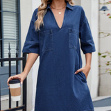VIVIANE - CASUAL DENIM DRESS