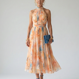 ELIN | SOFT HALTER MIDI DRESS