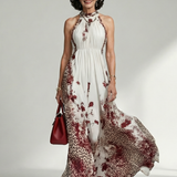 ORLUNE | DRAPED WHITE MAXI DRESS