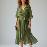 ELRIC | LIGHT DRAPED MIDI DRESS