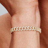 CUBAN MOISSANITE BRACELET | GOLD JEWELLERY