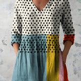JACQUELINE | LONG V-NECK BLOUSE