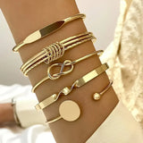KNOTTED ELEGANCE BRACELET SET | GOLD JEWELLERY