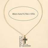 NECKLACE EMERALD CROSS PENDANT | GOLD JEWELLERY