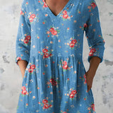 LUCIA | LONG V-NECK BLOUSE