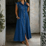 MILA - PLUS SIZE DENIM DRESS