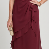 EIRA | SHORT SLEEVE LAYERED HEM MIDI DRESS