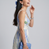 OPHELIA | SLEEVELESS SQUARE NECK FLORAL MIDI DRESS