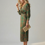 LUNE | NATURAL WRAP MIDI DRESS II