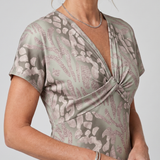 ASTRA | SHORT-SLEEVE ABSTRACT MIDI DRESS