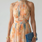 ELIN | SOFT HALTER MIDI DRESS