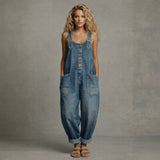 MACKENZIE - STYLISH DENIM JUMPSUIT WITH POCKETS