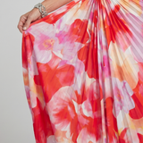 TAYA | ONE-SHOULDER PLEATED MIDI DRESS