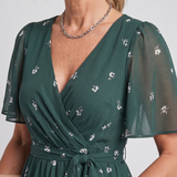 MIRABEL | SWING SLEEVE GATHERED WAIST FLORAL DRESS