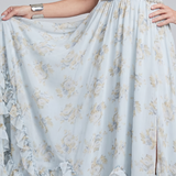 ALESSIA | HALTERNECK FLORAL MAXI DRESS