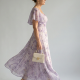 VAELIS | FLUTTER SLEEVE MIDI DRESS