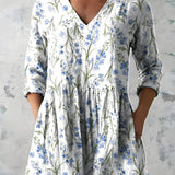 LENORA | LONG V-NECK BLOUSE