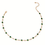 NECKLACE EMERALD GREEN PENDANT