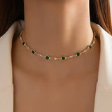 NECKLACE EMERALD GREEN PENDANT